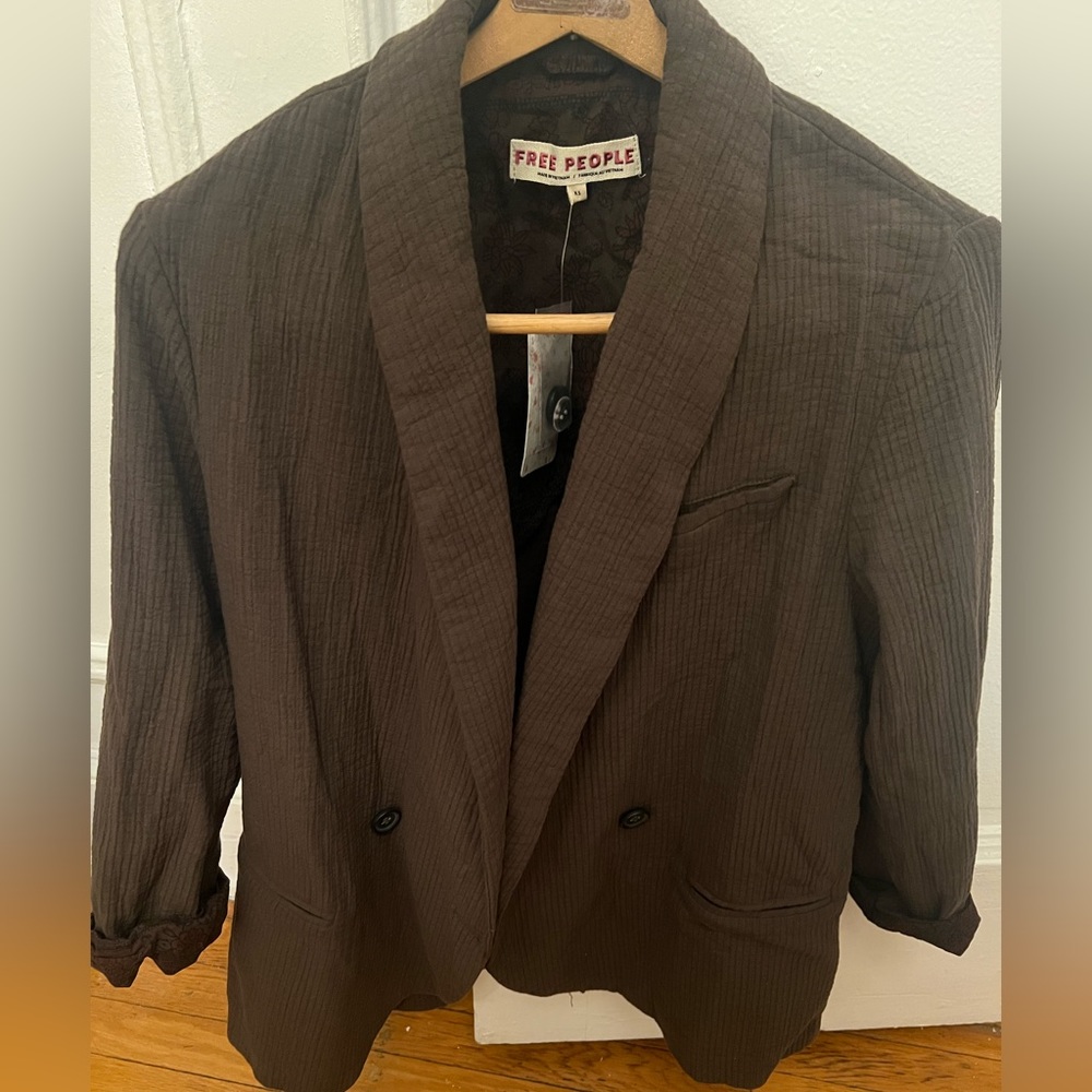 Free people relaxed brown blazer